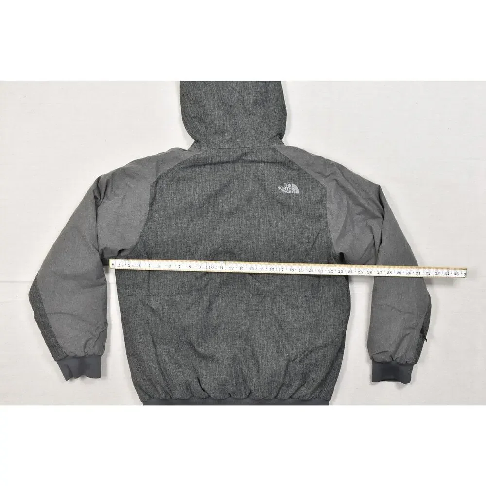The North Face Men's Large Gray Goose Down Hooded Puffer Jacket Glacier Mixe